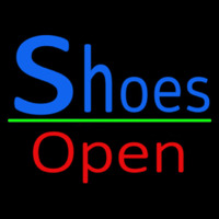 Blue Shoes Open Neon Sign