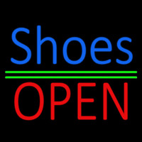 Blue Shoes Open With Line Neon Sign