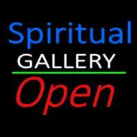 Blue Spritual White Gallery With Open 2 Neon Sign