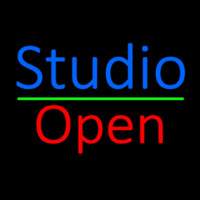 Blue Studio Red Open 2 Neon Sign
