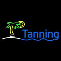 Blue Tanning Palm Tree Neon Sign