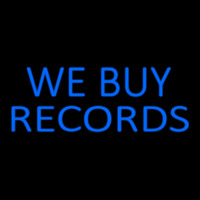 Blue We Buy Records 2 Neon Sign