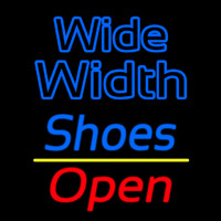 Blue Wide Width Shoes Open Neon Sign