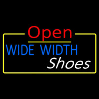 Blue Wide Width White Shoes Open Neon Sign