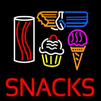 Board Snacks Ice Cream Real Glass Tube Bar Neon Sign