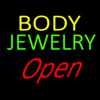 Body Jewelry Open Neon Sign