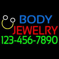 Body Jewelry With Phone Number Neon Sign