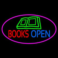 Book Open Logo Neon Sign