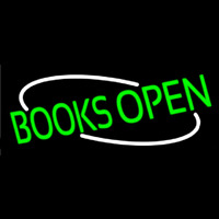 Books Open Neon Sign