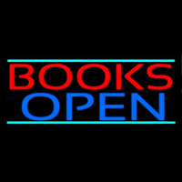 Books Open Neon Sign