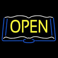 Books Open Neon Sign