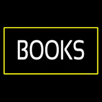 Books Yellow Border Neon Sign