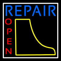 Boot Repair Open Neon Sign
