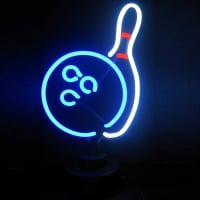 Bowling Desktop Neon Sign