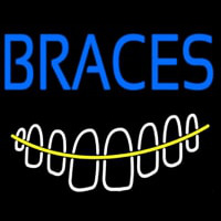 Braces With Teeth Neon Sign