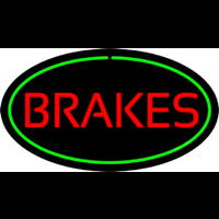 Brakes Green Oval Neon Sign