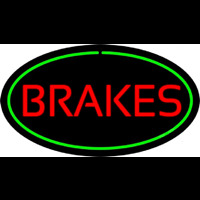 Brakes Green Oval Neon Sign