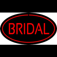 Bridal Block Oval Red Neon Sign