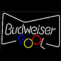 Bud Bowtie with Pool Ball Beer Sign Neon Sign