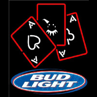 Bud Light Ace And Poker Beer Sign Neon Sign