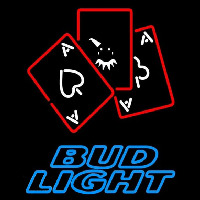 Bud Light Ace And Poker Beer Sign Neon Sign