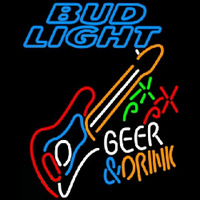 Bud Light And Drink Guitar Beer Sign Neon Sign