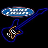 Bud Light Blue Electric Guitar Beer Sign Neon Sign