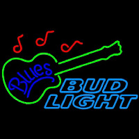 Bud Light Blues Guitar Beer Sign Neon Sign