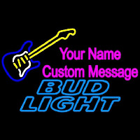 Bud Light Guitar Logo Beer Sign Neon Sign