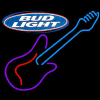 Bud Light Guitar Purple Red Beer Sign Neon Sign