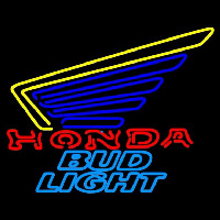 Bud Light Honda Motorcycles Gold Wing Beer Sign Neon Sign