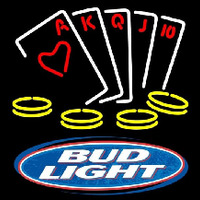 Bud Light Poker Ace Series Beer Sign Neon Sign
