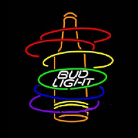 Bud Light Rainbow Bottle Neon Sign
