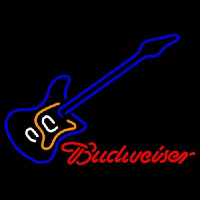 Budweiser Blue Electric Guitar Neon Sign