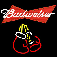 Budweiser Bo ing Gloves Beer Sign Neon Sign