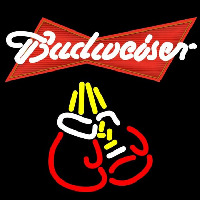 Budweiser Bo ing Gloves Beer Sign Neon Sign