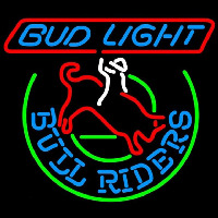 Budweiser Bud Light Bull Riders Beer Sign Neon Sign