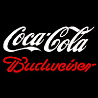 Budweiser Coca Cola White Beer Sign Neon Sign