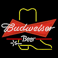 Budweiser Cowboy Boot Beer Sign Neon Sign