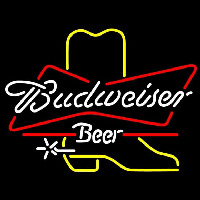 Budweiser Cowboy Boot Beer Sign Neon Sign