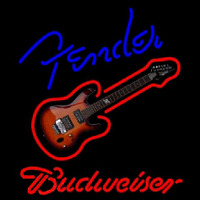 Budweiser Fender Blue Red Guitar Beer Sign Neon Sign
