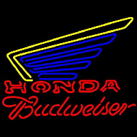 Budweiser Honda Motorcycles Gold Wing Beer Sign Neon Sign