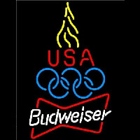 Budweiser Olympic Torch Beer Sign Neon Sign