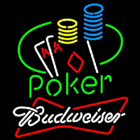Budweiser Poker Ace Coin Table Beer Sign Neon Sign