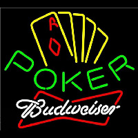 Budweiser Poker Yellow Beer Sign Neon Sign