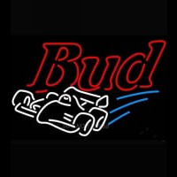 Budweiser Race Car Beer Light Neon Sign