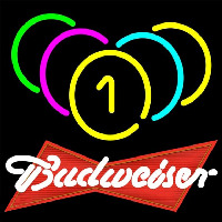 Budweiser Red Billiards Rack Pool Beer Sign Neon Sign