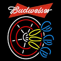 Budweiser Red Darts Pin Beer Sign Neon Sign