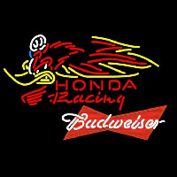Budweiser Red Honda Racing Woody Woodpecker Crf 250 450 Motorcycle Beer Sign Neon Sign