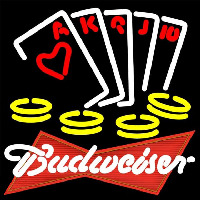 Budweiser Red Poker Ace Series Beer Sign Neon Sign